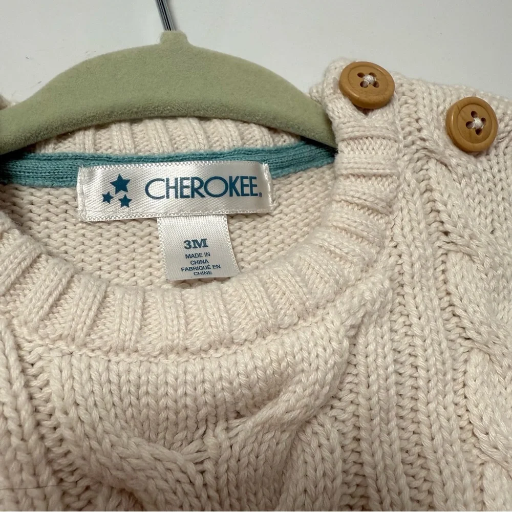 Cream Cable Knit Baby Onesie